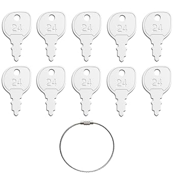 10Pcs Universal Lawn Mower Key, Indak 430 691959 Replacement for Lawn Mower Equipment AYP, Briggs & Stratton, Craftsman, Husqvarna, MTD, Murray, Scag, Snappe