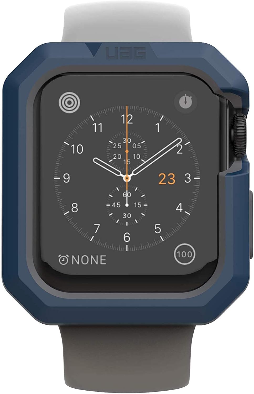 URBAN ARMOR GEAR UAG Civilian TPU Bumper Watch Case 40mm Compatible with iWatch Series 6/5/4/SE 2/SE (Mallard/Silver)