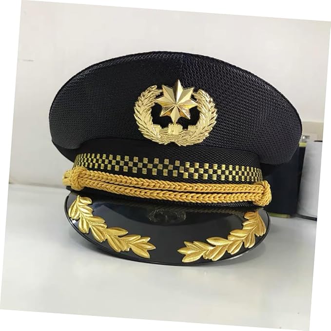 Gorro de Algodón Negro para Disfraz de Capitán miniatura 5