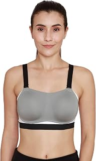 Zelocity High Impact Wide Waist Band Sports Bra - Grey2 Price In India