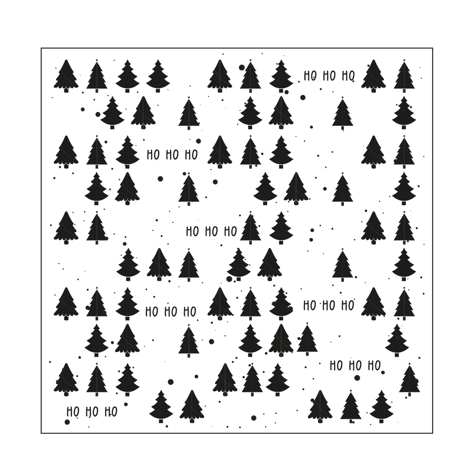 Vaessen Creative Transparent Embossing Folder, Ho Ho Ho, For Adding Texture And Dimension To Papercraft Projects