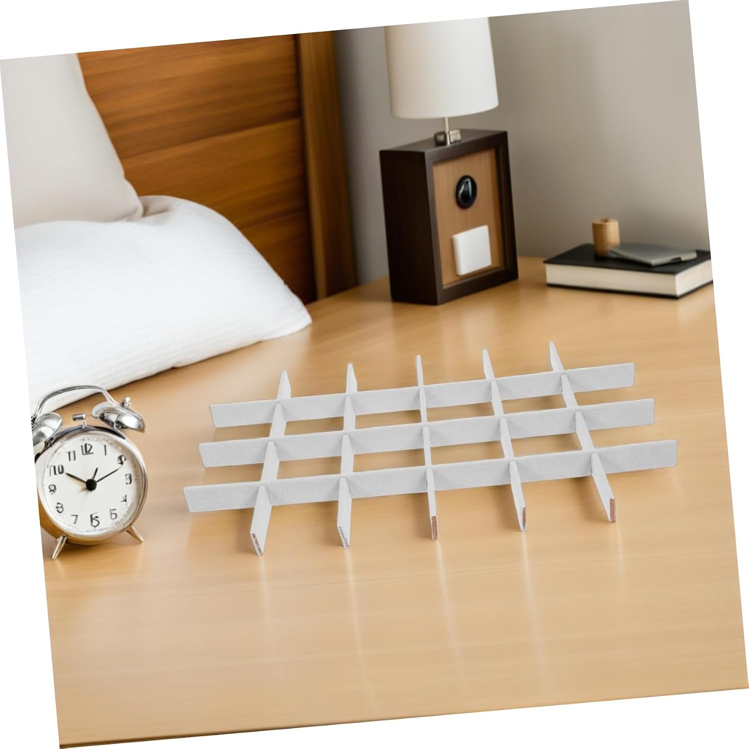 Lurrose Jewelry Tray Dividers Organizer Inserts Gray Compartment Display Holder for Jewelry Boxes and Home Organization Protective Soft Lining for Efficient Space Optimization