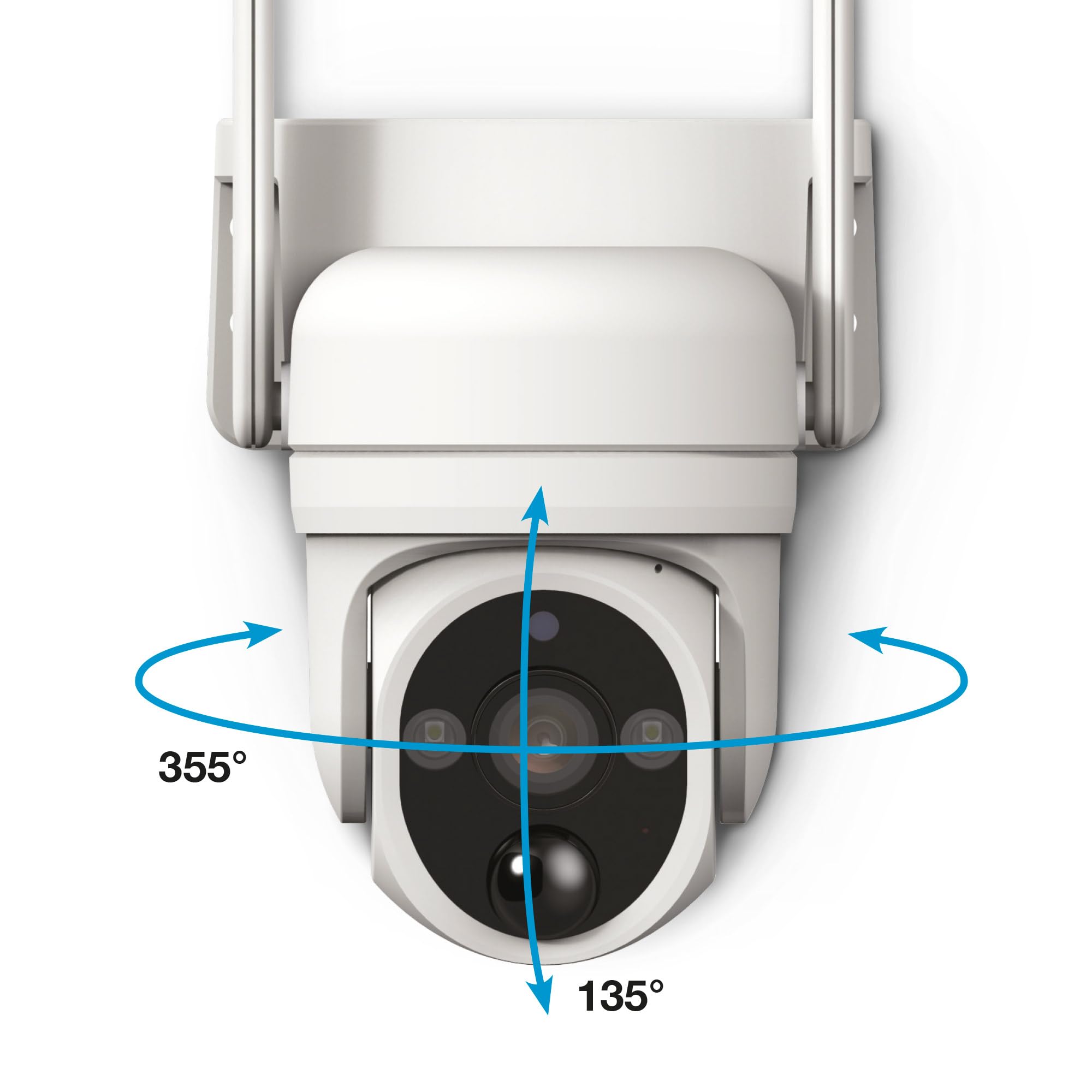 Avidsen HomeCam Prim-O PTZ - Caméra Surveillance Extérieure WiFi Solaire 2.5K - Motorisée 360° - Dual Band 2.4/5GHz - IA Détection de Silhouette & Autotracking - Sirène - sans Fil - IP65