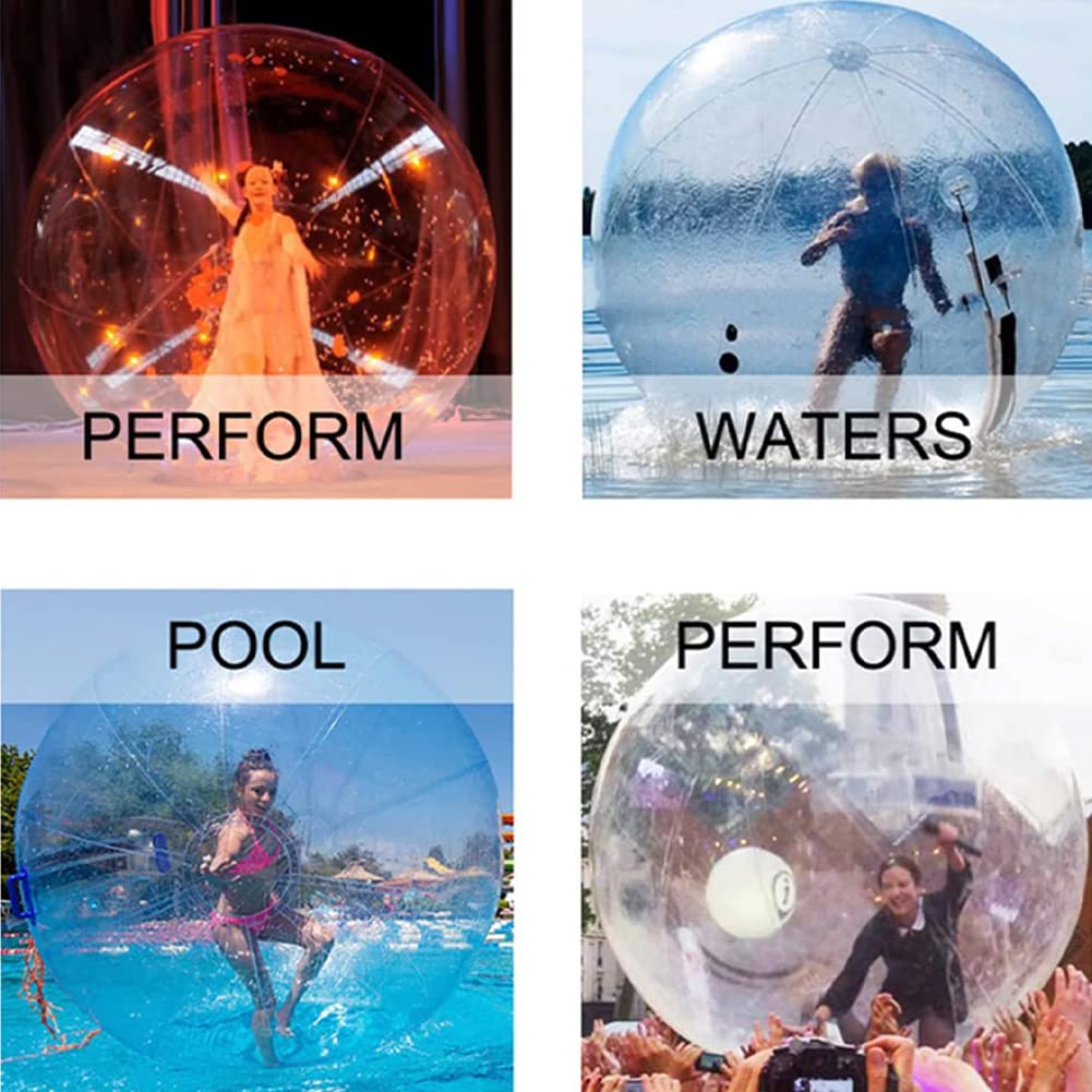 Bola inflable gigante para caminar en el agua para diversión y ejercicio, globo transparente duradero para aventuras en piscina, lago y río, perfecto para playa y parques de atracciones