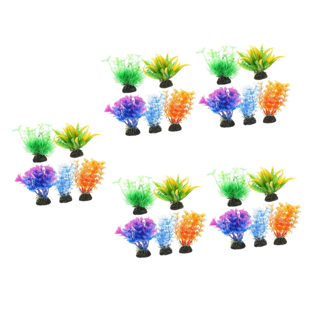 ULTECHNOVO 5 Ensembles Simulation d'herbe Aquatique Décorative pour Aquarium Décoration D'Intérieur Fausses Décorations De Jardin Étang Flottant Artificiel Artisanat 5 pièces * 5