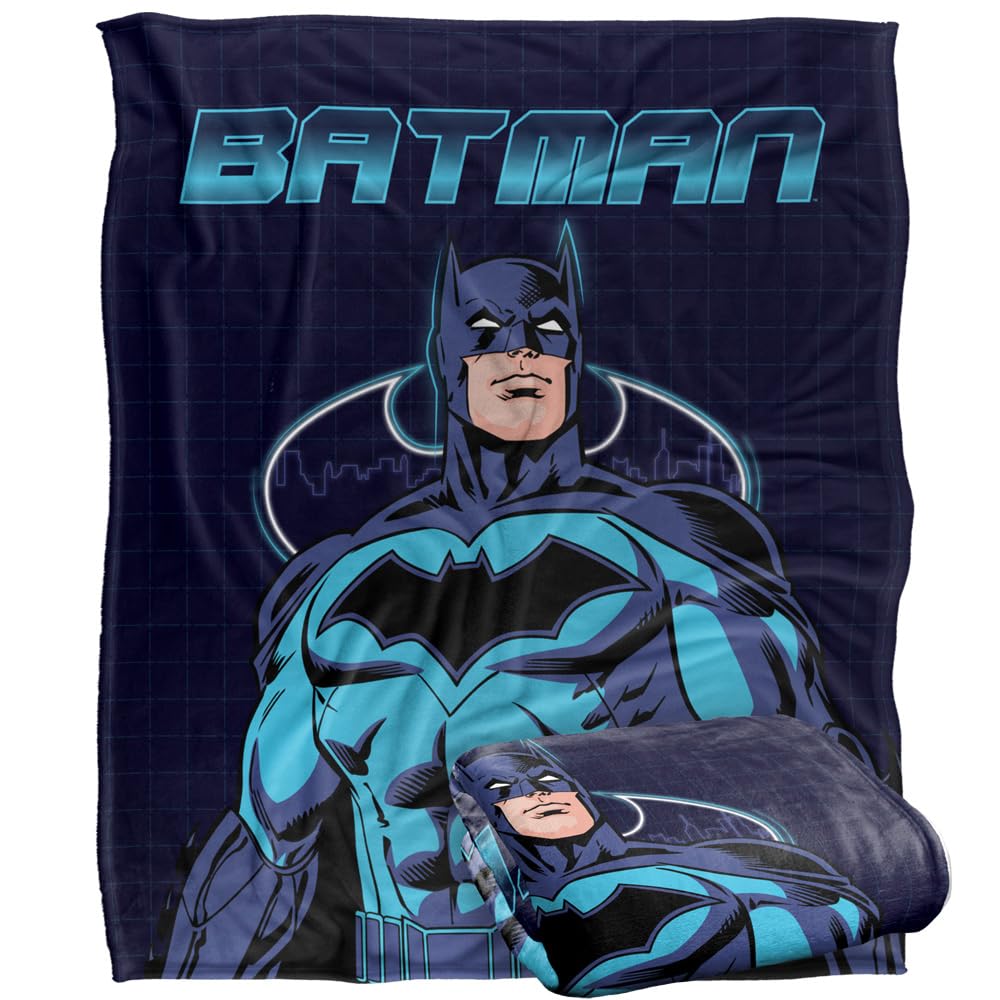 BATMAN Blanket, 152 x 127 cm Bat Tech Silky Touch Super Soft Throw Blanket
