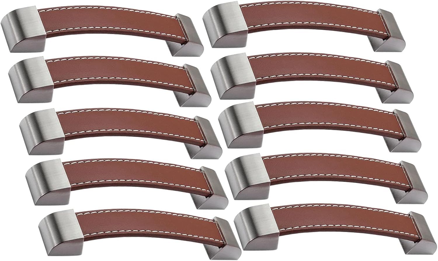 Kuayeocf 10Pcs Drawers Pull Modern Cabinet Kitchen Handles Pulls Knobs For Door Cabinets Wardrobe(,Hole Distance 96Mm)