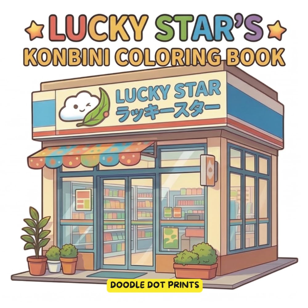 Lucky Star's Konbini Coloring Book
