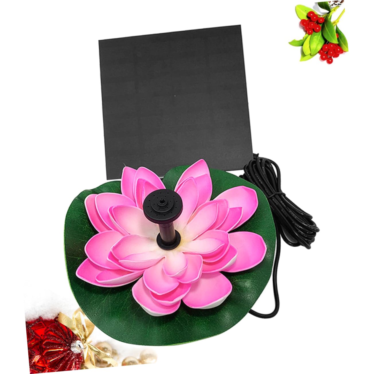 Didiseaon Fontana Solare da Giardino Pompa per Laghetto Esterno, Design Decorativo per Fontane e Spazi Verdi
