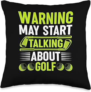 Warning may start taking about golf funny sports fantasy Throw Pillow