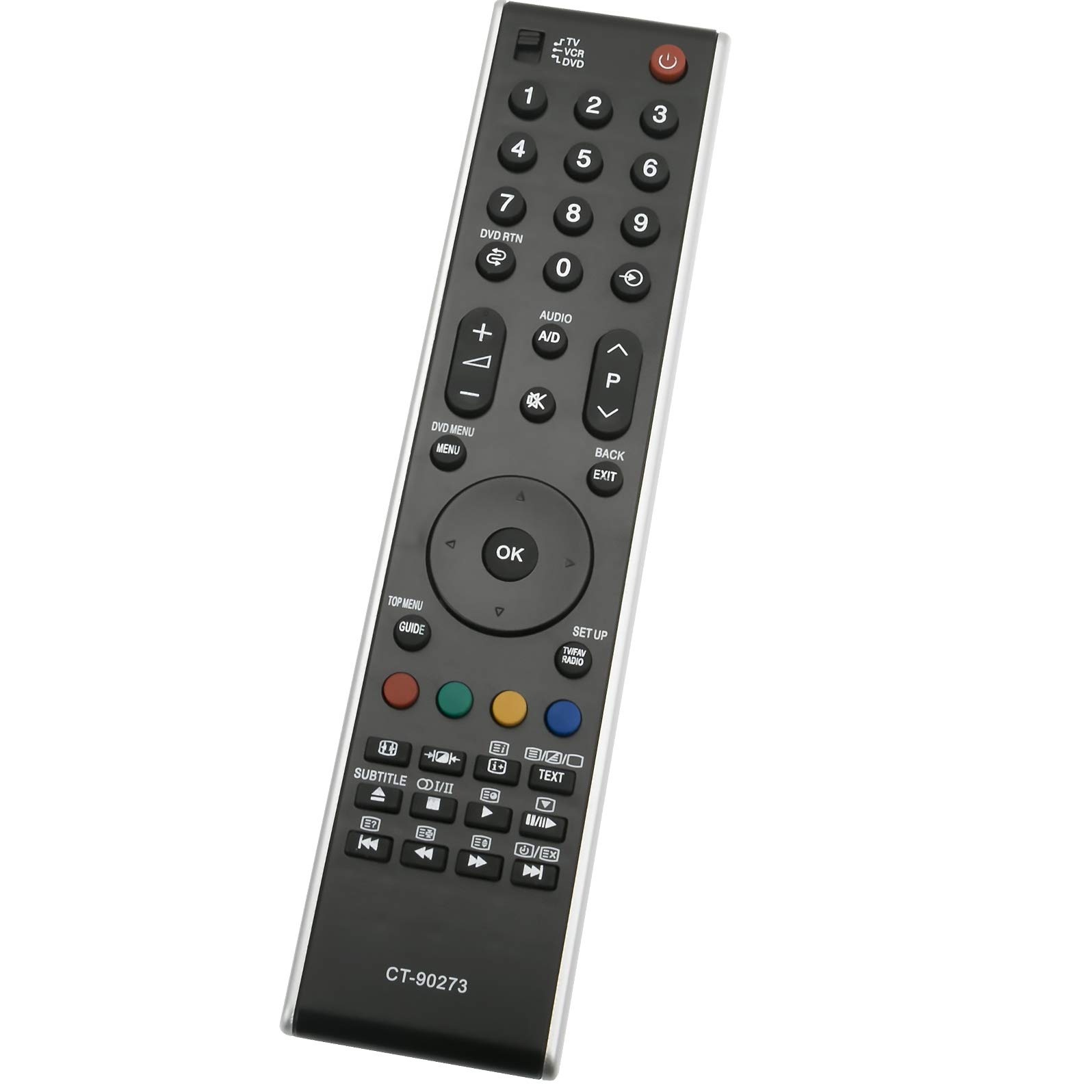VINABTY CT-90327 Telecomando sostitutivo compatibile con Toshiba 32RV753 32TV743 42XV555D 42XV555DB 42XV555D 42XV625D 42XV635D 40RV753 40TV743 37AV554 37AV555 CT90273 CT90274