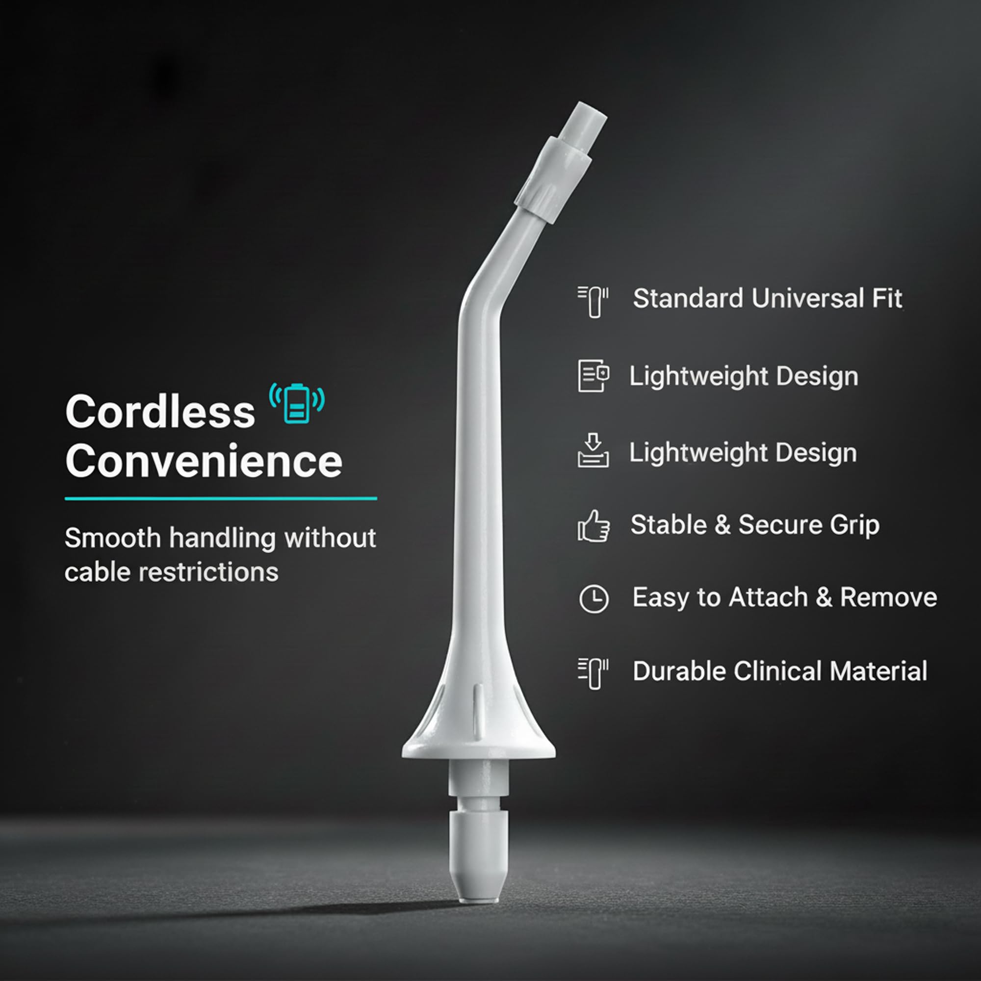 MyOra Cordless Standard Tip MY02 β Replacement Nozzle for Precise Cleaning, Durable Easy to Attach Tip Compatible with MyOra Cordless Water Flosser 1