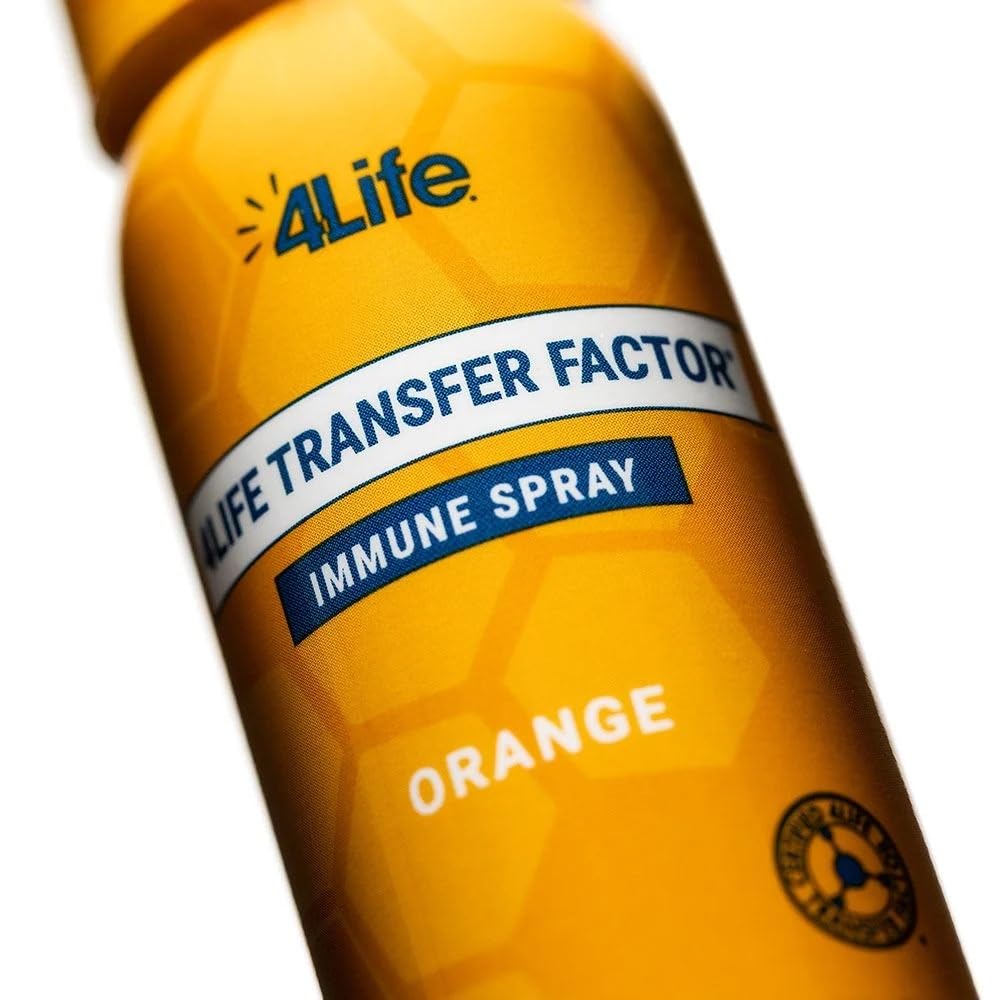 4Life Transfer Factor Immune Spray - Immunity with Zinc, Marshmallow Root Extract, and Colloidal Silver - Orange Flavor - 1.7 oz