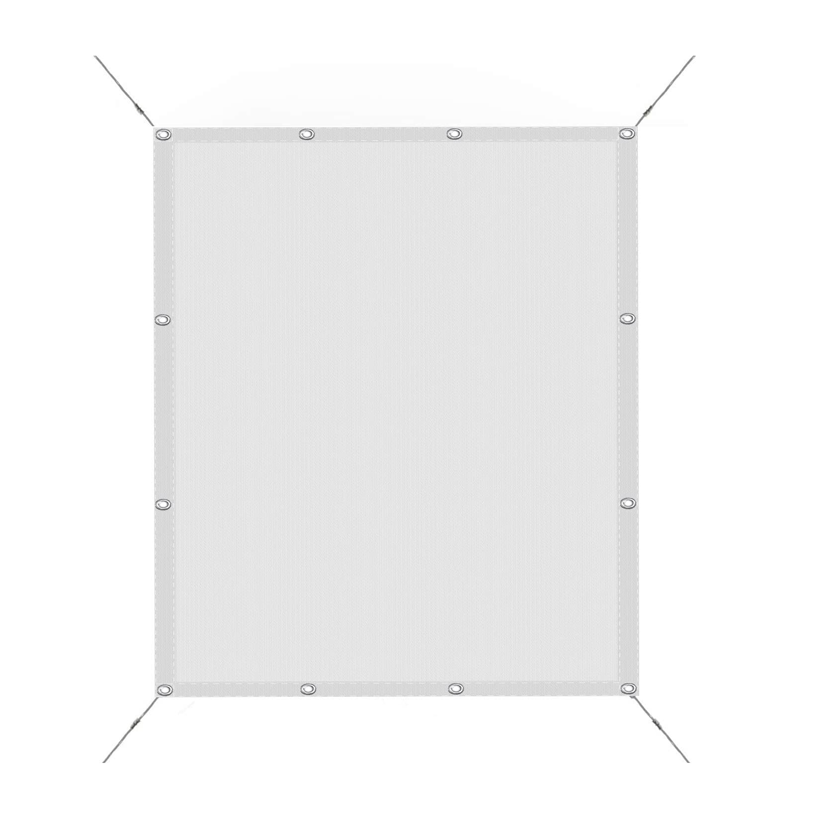 Waterproof Garden Sun Shade Sail Canopy 1.8 x 3.2 m(5.91 x 10.5ft) Tear-resistant Weatherproof Rectangle Sun Shade Polyester with free rope for Outdoor Yard Lawn, White — image 1