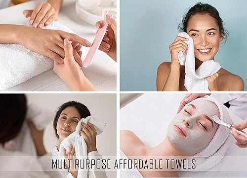 Miniatura 4 de Paquete de 24 toallas de baño blancas a granel de 22 x 44 pulgadas, toallas de baño económicas baratas para usos comerciales, gimnasio, salón, spa y