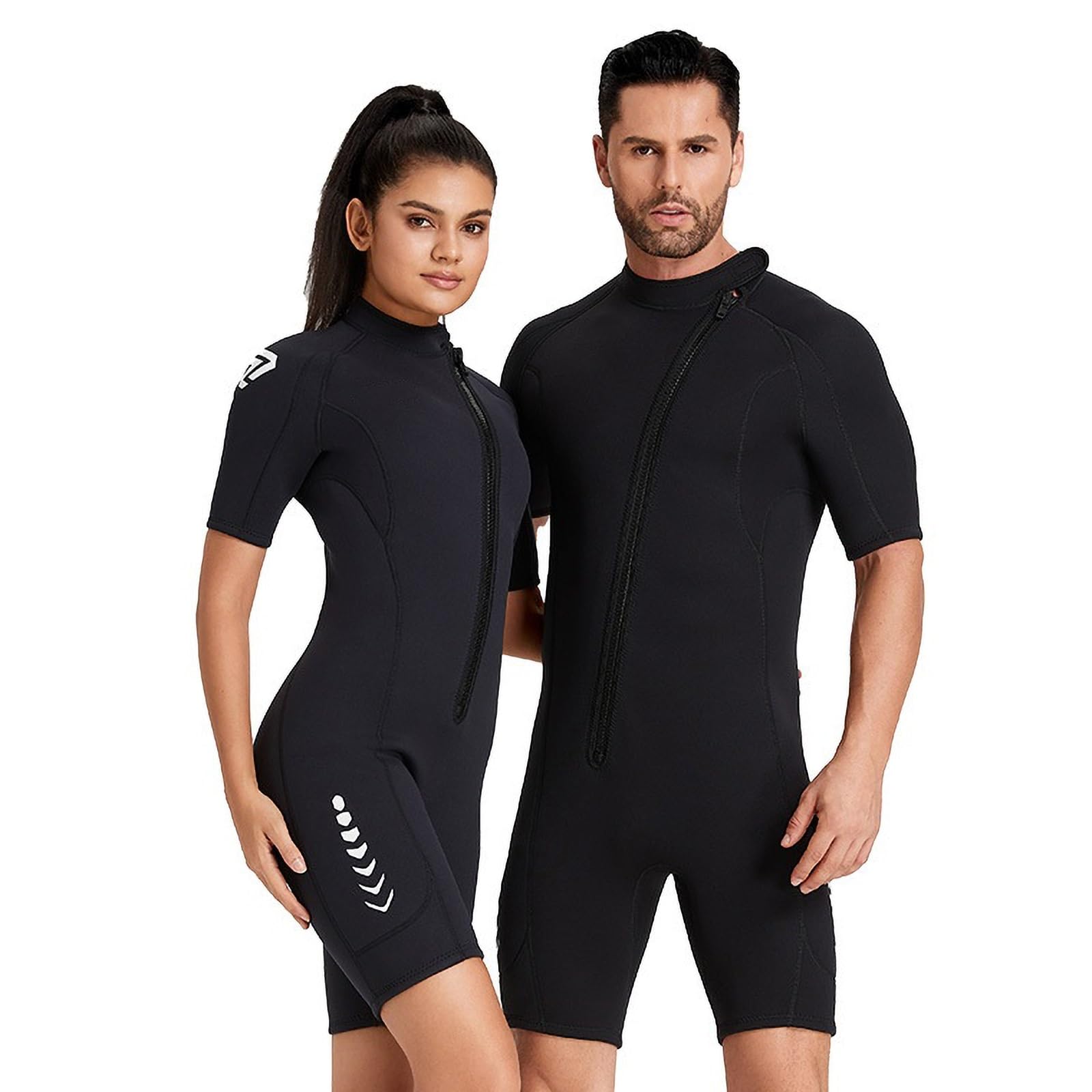 FAXIOAWA Mute Shorty Muta da Sub in Neoprene da 3 mm per Uomo e Donna Muta con Cerniera Frontale per Immersioni Snorkeling Surf Nuoto