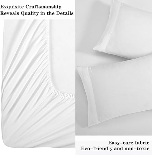 Miniatura 5 de imysea Juego de sábanas de 4 piezas de microfibra cepillada extra suave de lujo de 1800 hilos con bolsillos profundos