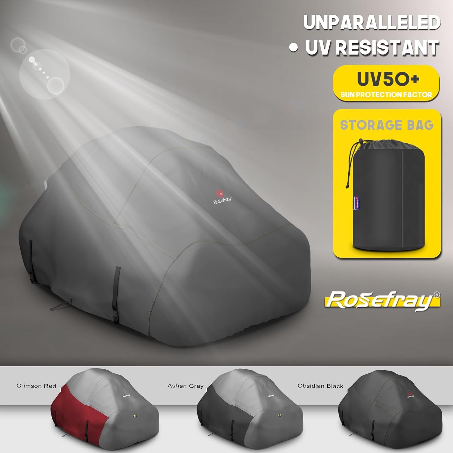 Rosefray Zero Turn Mower Cover,Waterproof 420D Marine Grade Fabric-Universal Fit for John Deer,Cub Cadet Zero Turn Up to 60" Lawn Mower Decks,Dimensions: 79" L X 46" W X 55" H Black