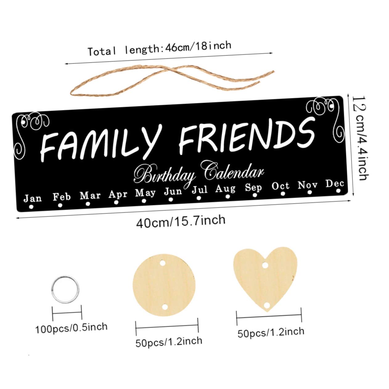 3 Set Di Calendario Dellavvento in Legno Unico Striscioni Di Compleanno Biglietti Di Auguri Promemoria Per La Famiglia Decorazioni Da Parete