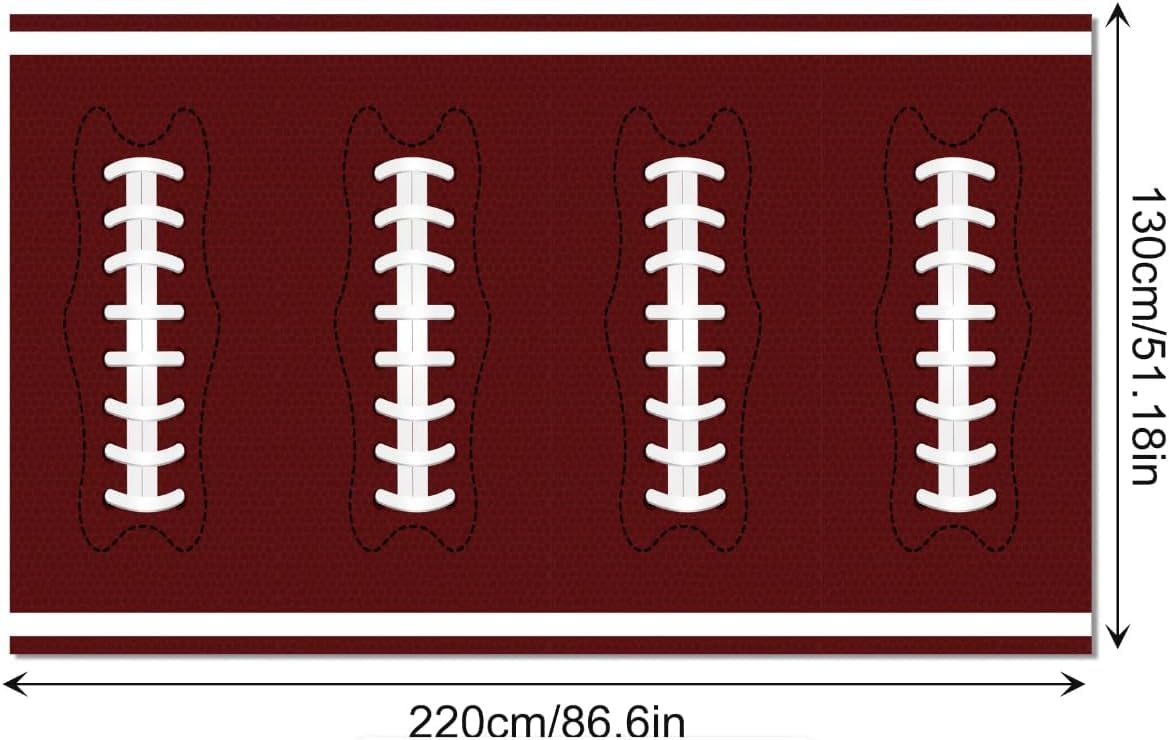 Football, Sports Party Decorations Disposable Tablecloth Plastic Touchdown Table Cover for Birthday Party Football Party Games Decoration 54 X 108Inch?3Pack