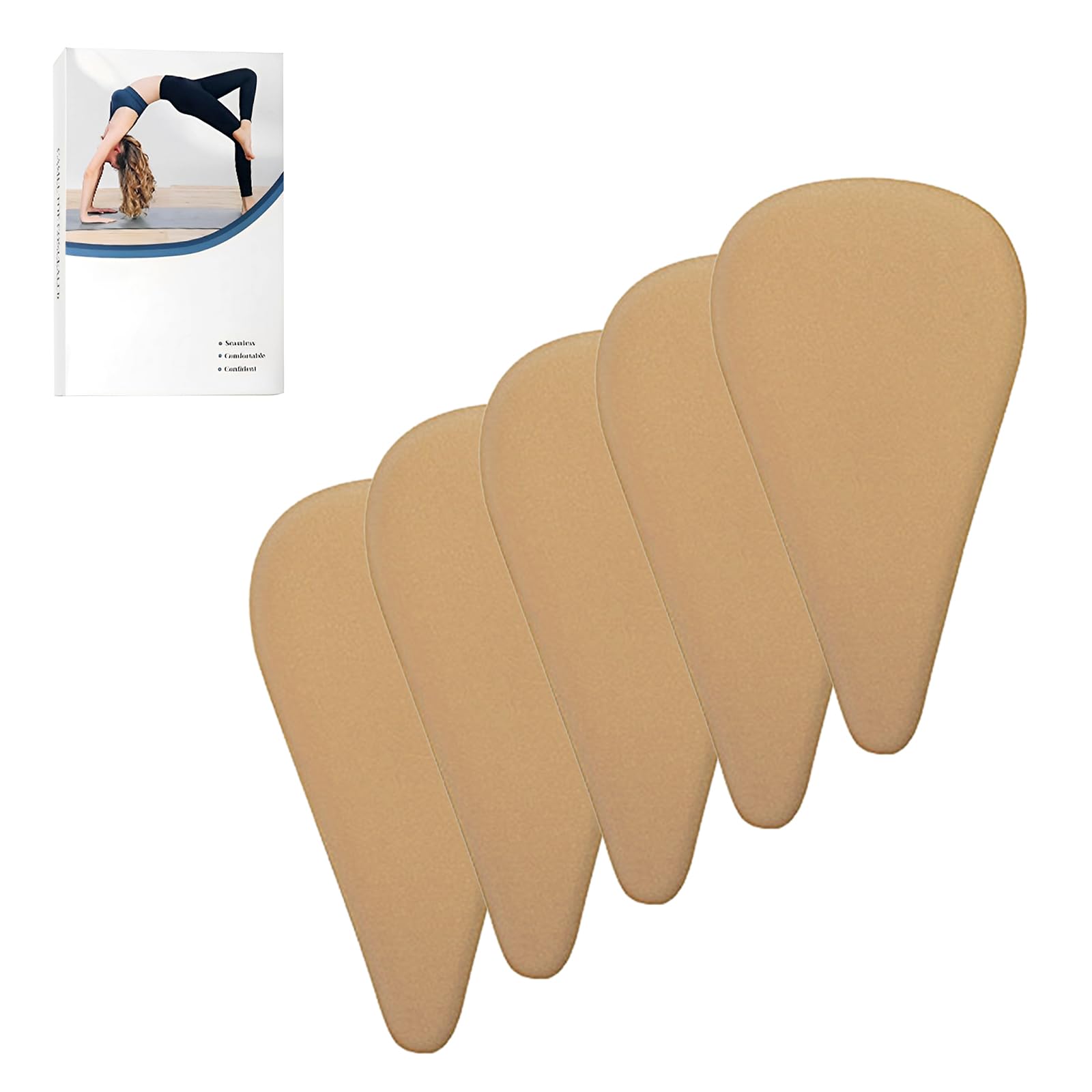 Camel Toe Concealer,Reusable Seamless Camel Toe Underwear,Invisible Frontal Wedgie Cover,Anti Cover Silicone Insert Yellow-drop