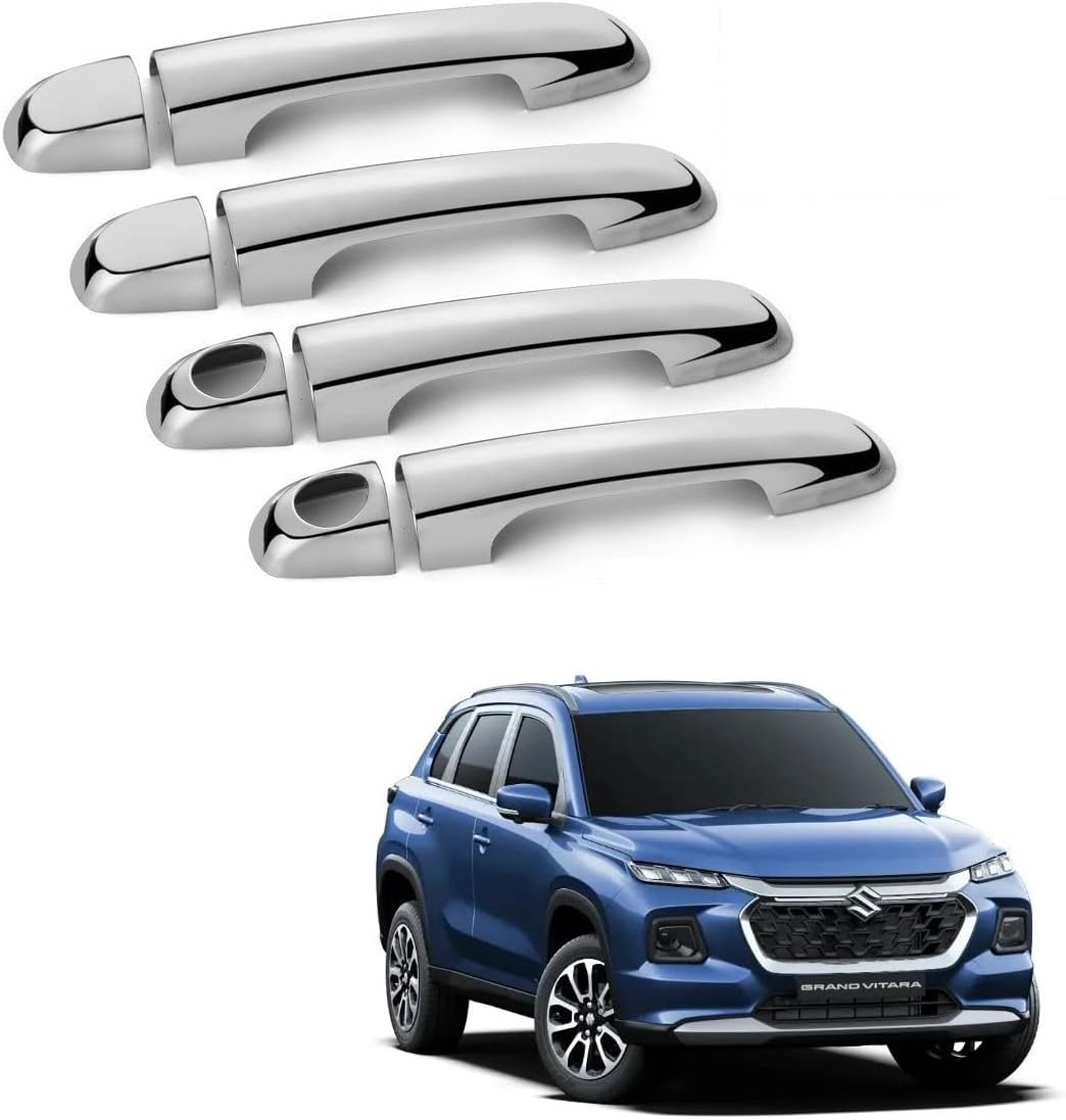 AUTOADDICT Auto Addict Car Chrome Handles Door Latch Cover for Maruti Grand Vitara