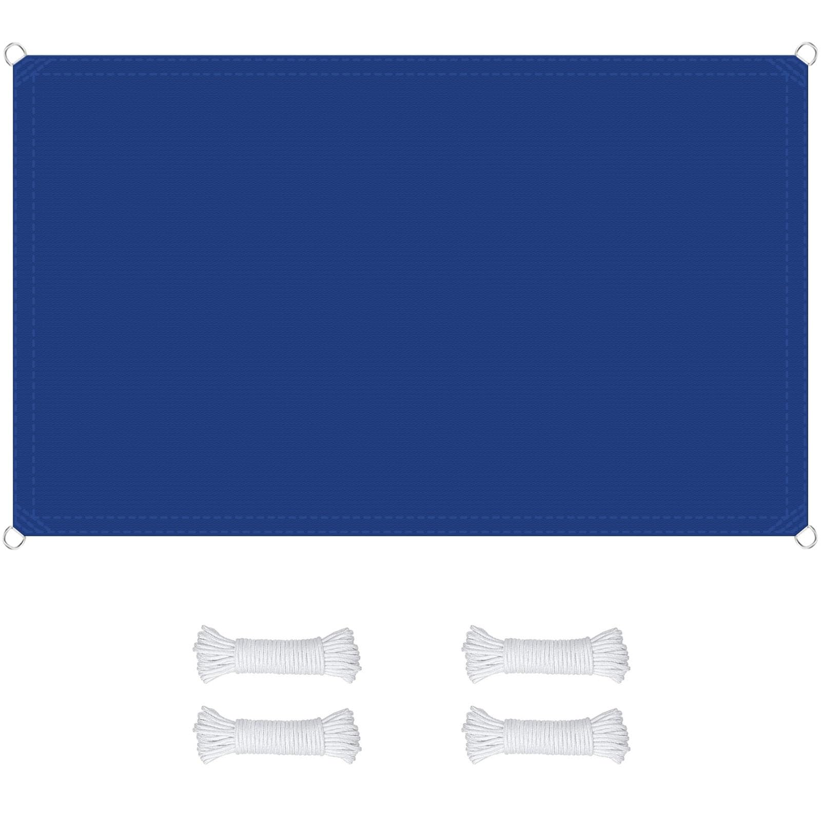 Voile d'ombrage carré 1.5x1.5m bleu foncé imperméable pour balcon