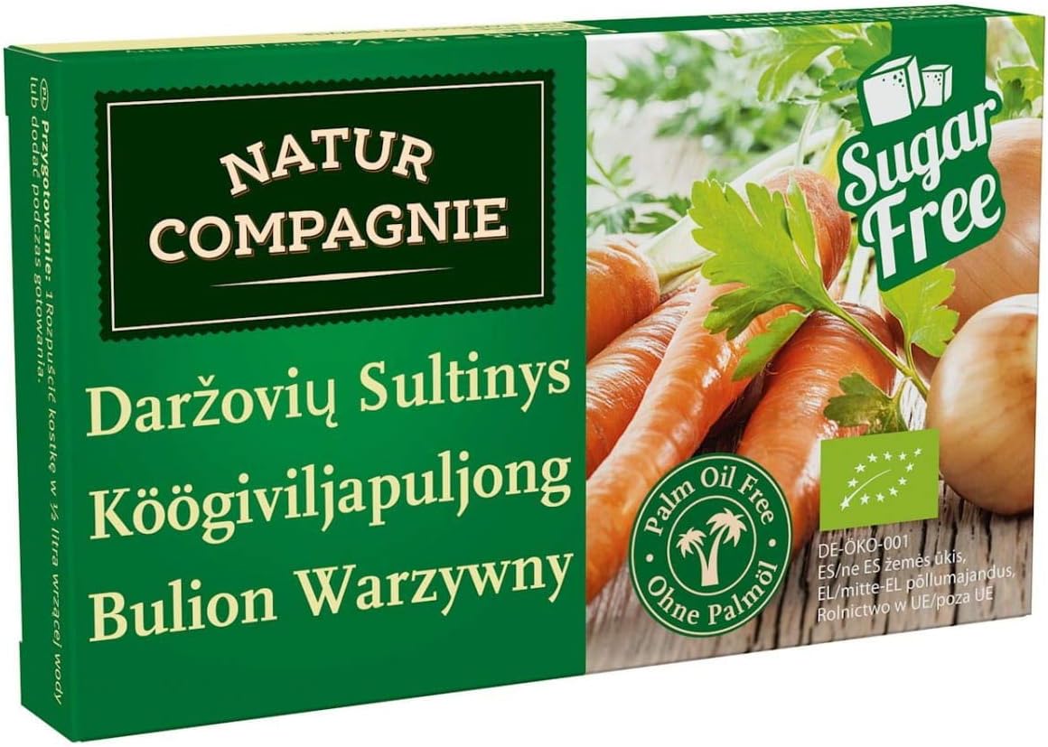 Caldo de cubitos de verduras sin azúcares añadidos BIO 84 g - NATUR COMPGNIE