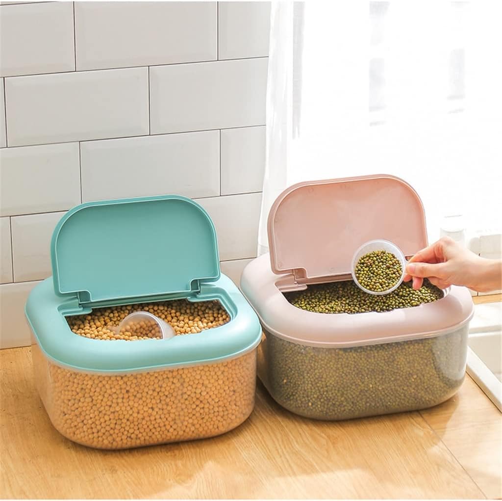 6L /10LKitchen Container Bucket Rice Cylinder Grain Sealed Jar Storage Box(black-JoJo's Bizarre Adventure1,29 * 29 * 25cm)