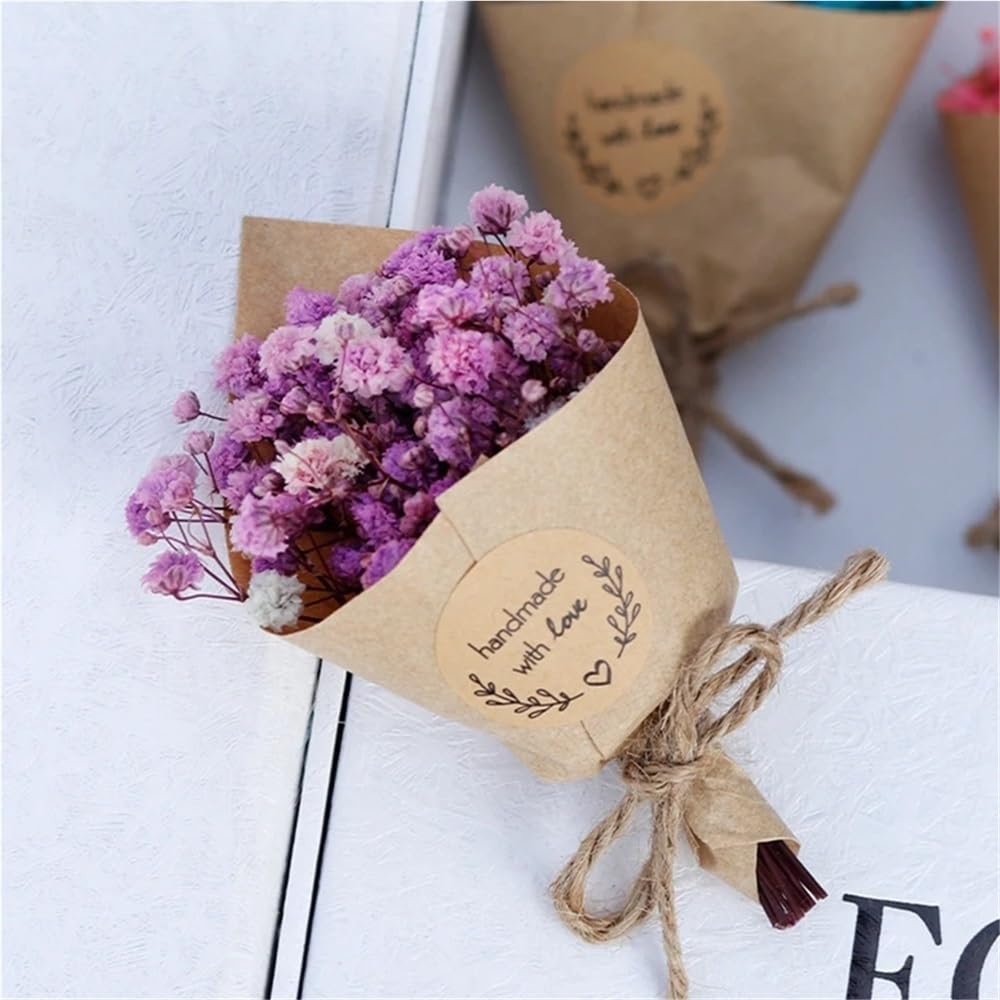 1 Mini Bouquet de Fleurs séchées, Bouquet de Fleurs séchées Artisanales à Faire soi-même, Petites Plantes séchées décoratives 11 x 7 cm