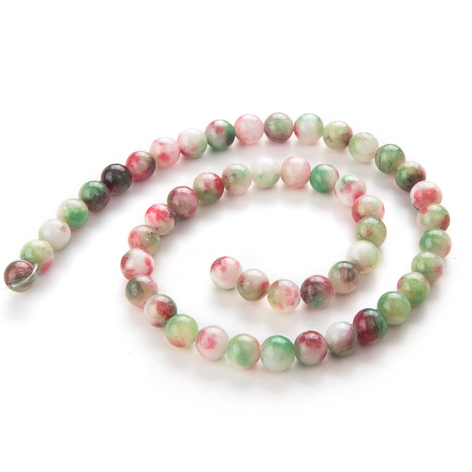FASHEWELRY 160pcs Imitation Jade Beads – 4mm Round DIY Gemstone Beads For Jewelry Making