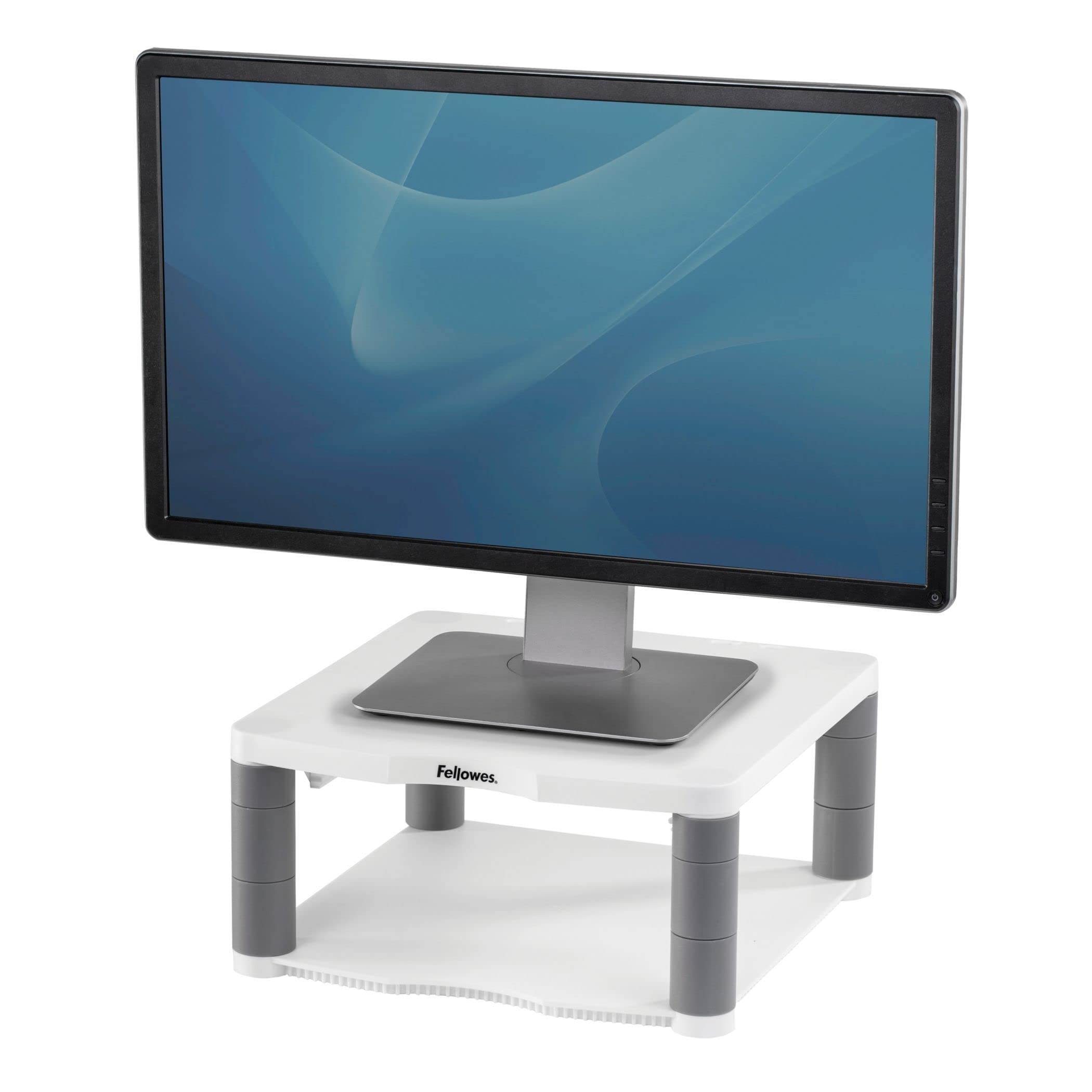 Fellowes Premium Adjustable Monitor Riser - Platinum 5051395387059