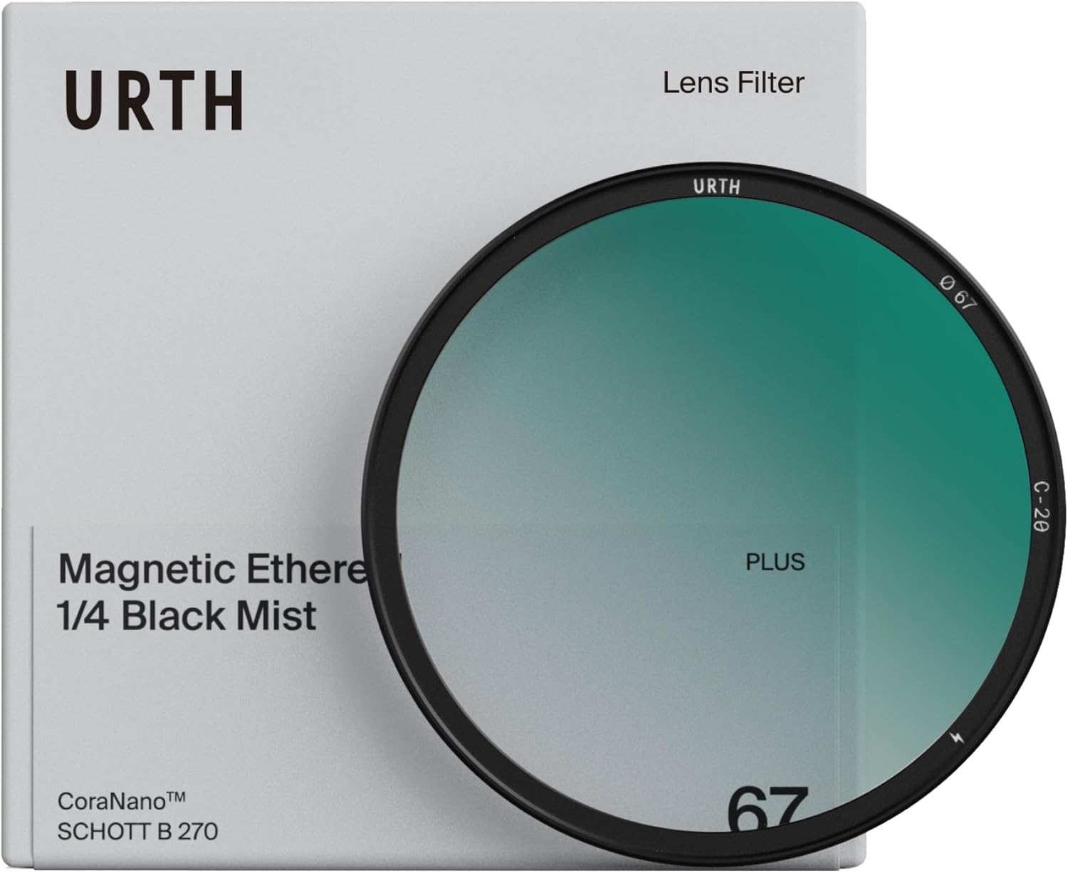 Urth 43mm Magnetic Ethereal Black Mist ¼ Diffusion Lens Filter (Plus+) — Cinematic Effect with 20-Layer Nano-Coated Particles to Diffuse Light