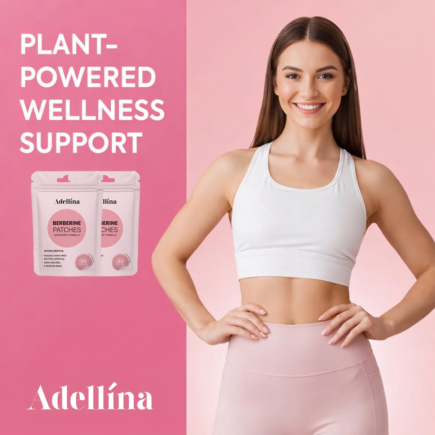 Adellina Berberine Patches Advanced Formula with Berberine L-Glutamine (60 Count) — Amazon image 2