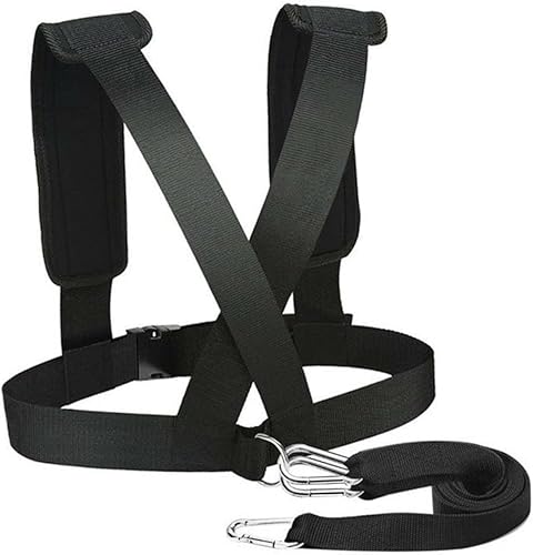 BESPORTBLE Arnés de trineo para neumáticos, arnés de entrenamiento de fuerza, arnés de hombro, cinturón de banda de resistencia para deportes al