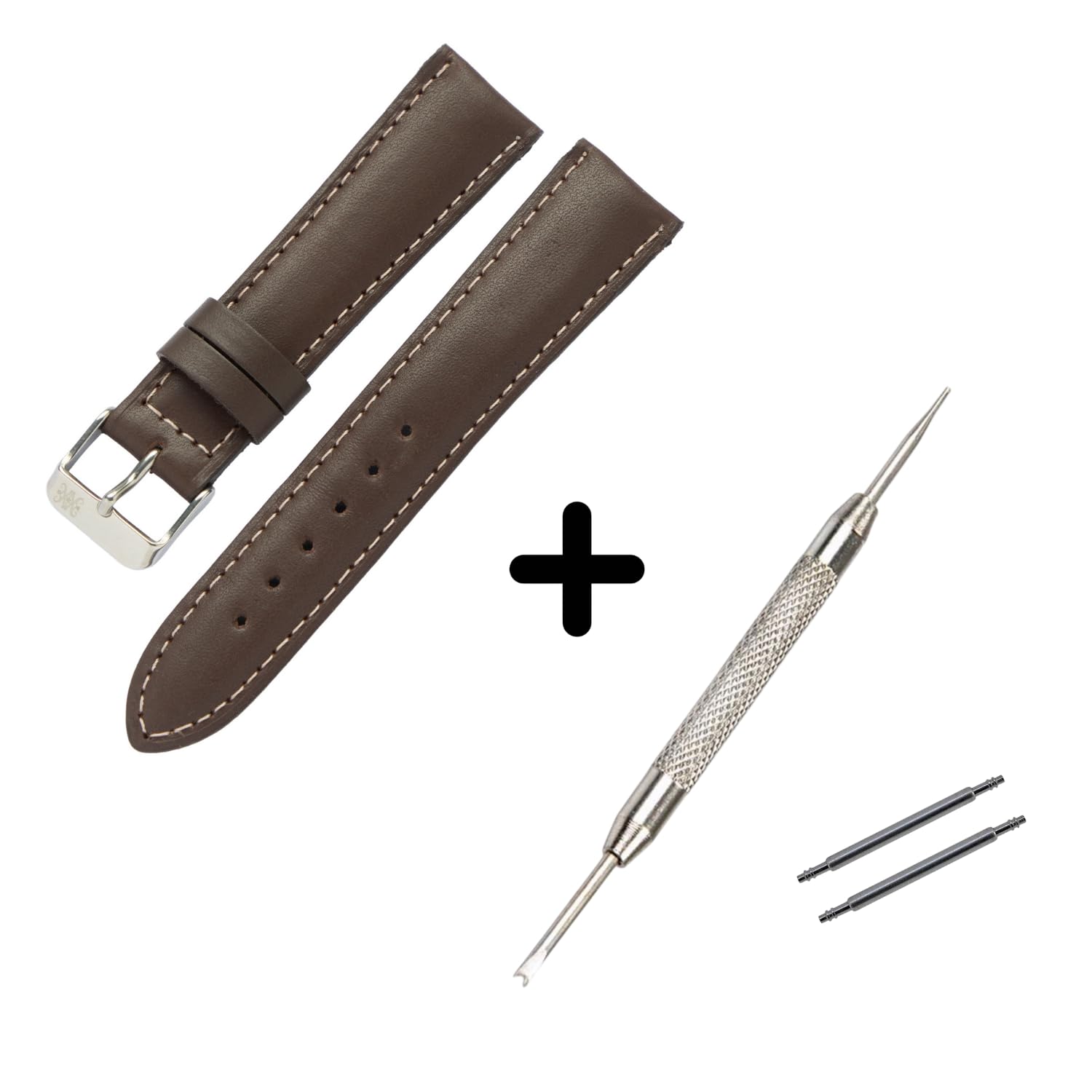 Moreira Correa de Reloj de Piel Hecha en España – Cuero Genuino Artesanal, Pasador Tradicional con Herramienta, Hebilla de Acero Inoxidable, Disponible en 14mm 16mm 18mm 20mm 22mm 24mm, Hombre y Mujer