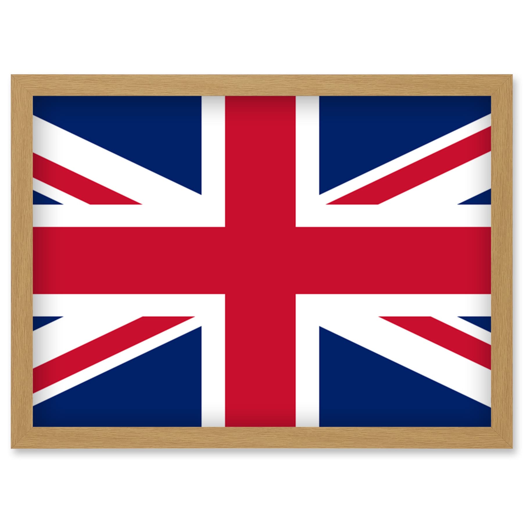 Artery8 United Kingdom of Great Britain and Northern Ireland National Flag Patriotic Vexillology World Flags Country Region Poster Artwork Framed Wall Art Print A4
