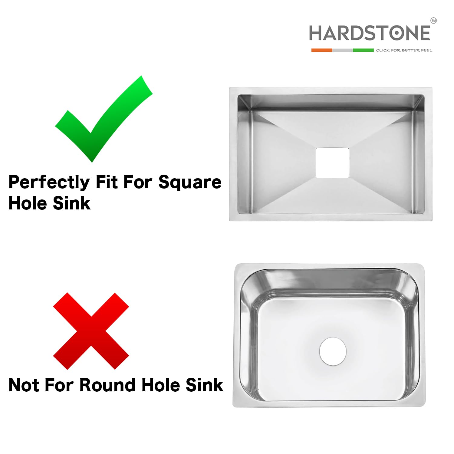 Hardstone Sink Coupling & Basin Pipe - Stainless Steel -8