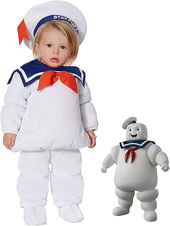 Amazon Sclyx ゴーストバスターズ マシュマロマンコスプレ ベビー 赤ちゃん 超かわいい マシュマロマンコスチューム マシュマロマン仮装 マシュマロマン服 ゴーストバスターズコスプレ ゴーストバスターズ衣装 キッズ 子供 Ghostbusters Stay Puft Marshmallow Man