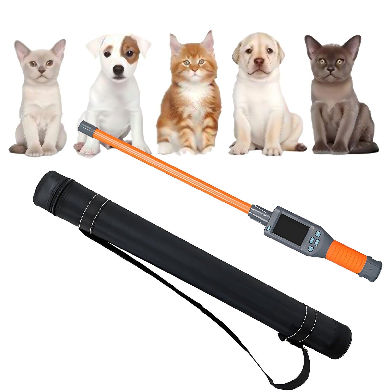 ExoticaBlend Animal Ear Tag Stick Scanner With Lcd Display, Pet Microchip Scanner Reader, Storage Up To 20000 Datas,For Farms Shelters And Pet Owners
