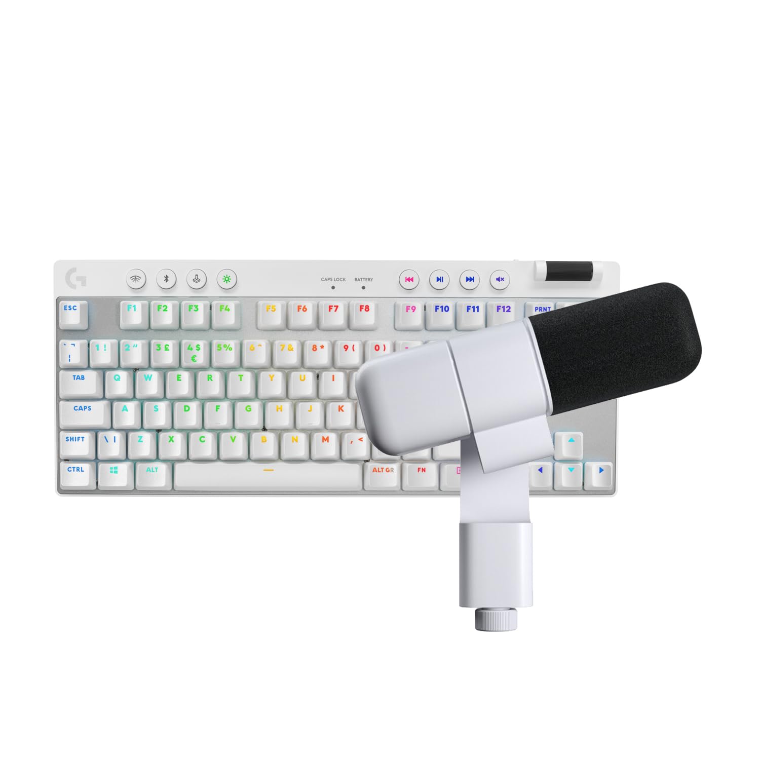 Logitech G PRO Mechanical Gaming Keyboard – Ultra Portable Tenkeyless Design, Detachable Micro USB Cable, Advanced GX Blue Clicky Switches, LIGHTSYNC RGB Backlit Keys, QWERTY UK, PC/Mac - Black — view 9