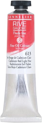 Sennelier Rive Gauche - Color al óleo fino para artistas, tubo de 1.4 fl oz, tono de luz roja de cadmio 613