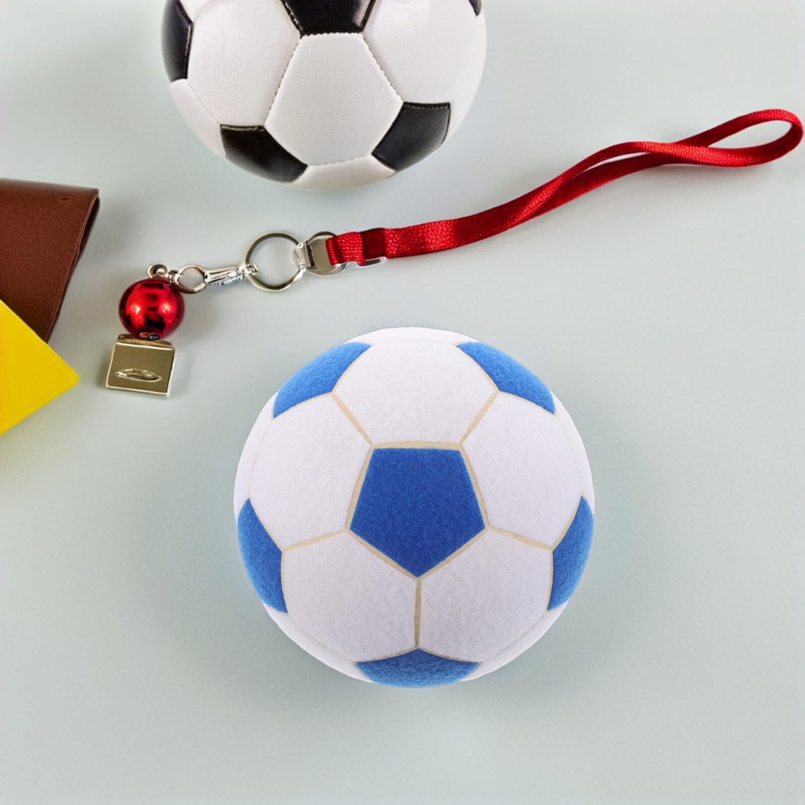 Balón de Fútbol Adhesivo Tamaño 5 y Azul para Entrenamiento Infantil Juego Interactivo de Puntería para Interiores y Exteriores Material de Práctica para Desarrollo de