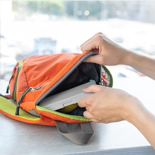 Miniatura 8 de Caja de lápices, paquete de 4 estuches rígidos con tapa hermética, caja apilable de plástico para marcadores, organizador de almacenamiento de