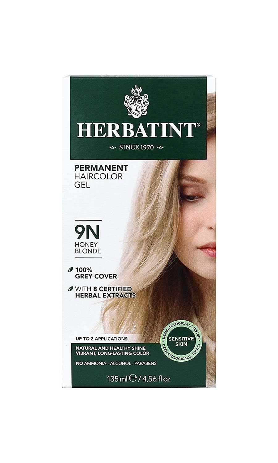 Herbatint Permanent Honey Blonde (9N), 4.5 Oz