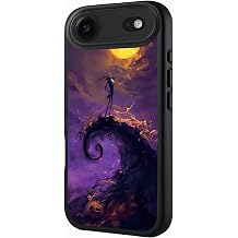 for iPhone 17 Air Case 6.5 inch Jack Skellington Moon, Compatible with MagSafe, Matte Semi Transparent, Spooky Whimsical, Halloween Fans