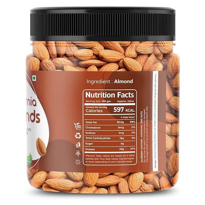 Image of Flavour Delight Premium Almond Kernels (500g) | Fresh & Natural Whole Nuts | No Preservatives | Daily Nutrition Pack