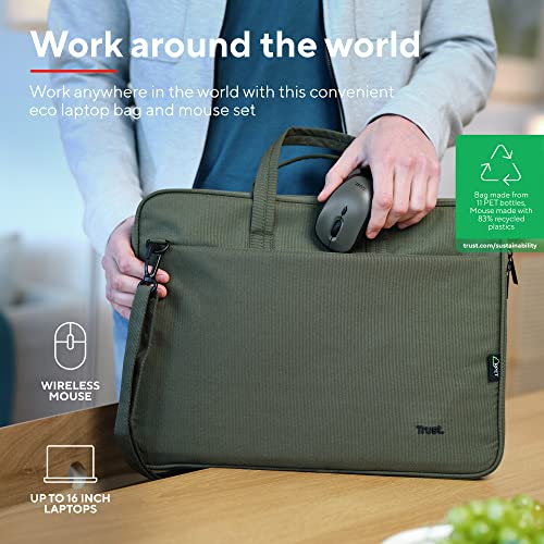 Trust - Borsa Notebook Bologna Bag And Mouse Set-green - 2