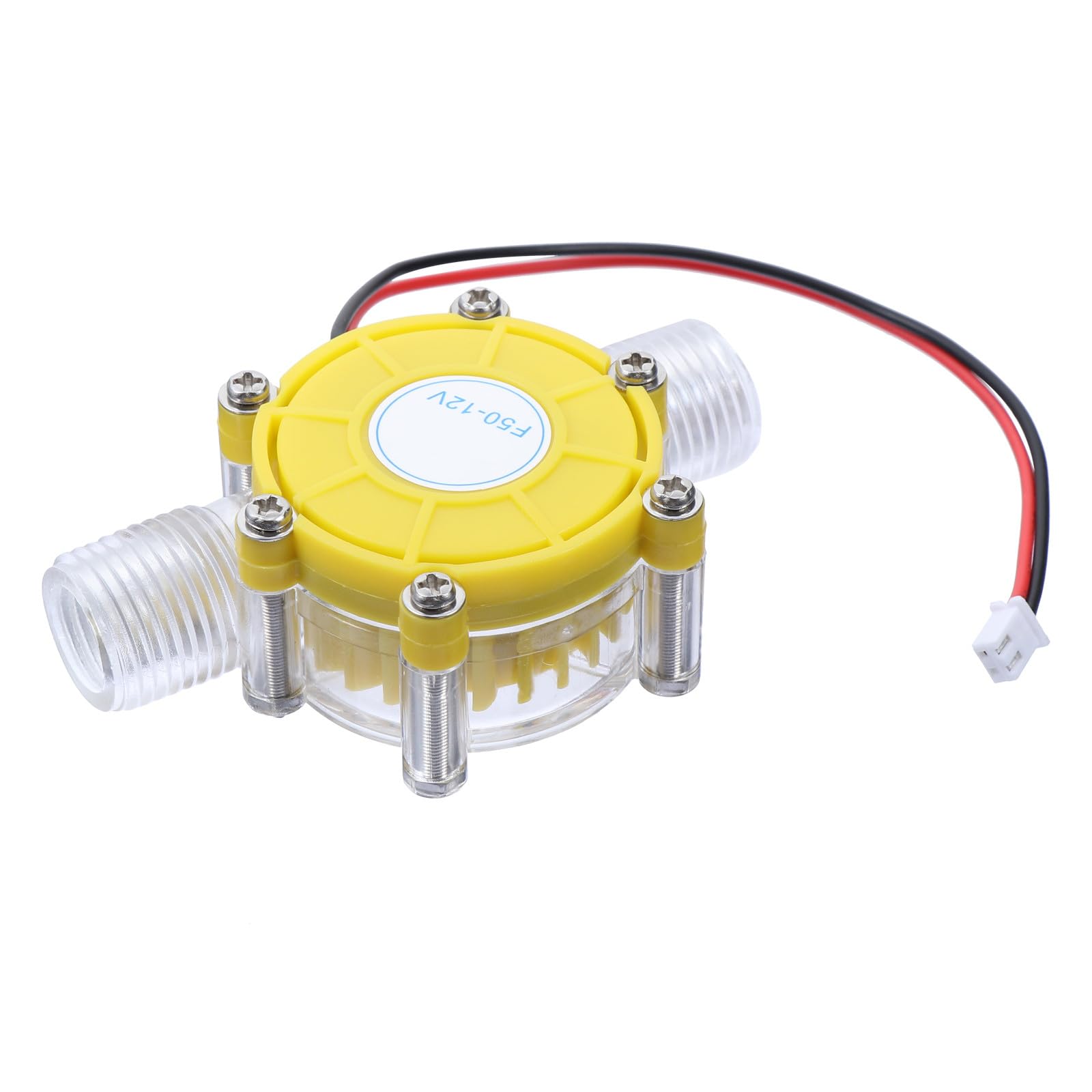 ifundom Generador Hidroeléctrico Microhidráulico de PVC Amarillo, Arranque 0,05 Megapascal y Salida Estable para Flujo de Agua en Fuentes Interiores