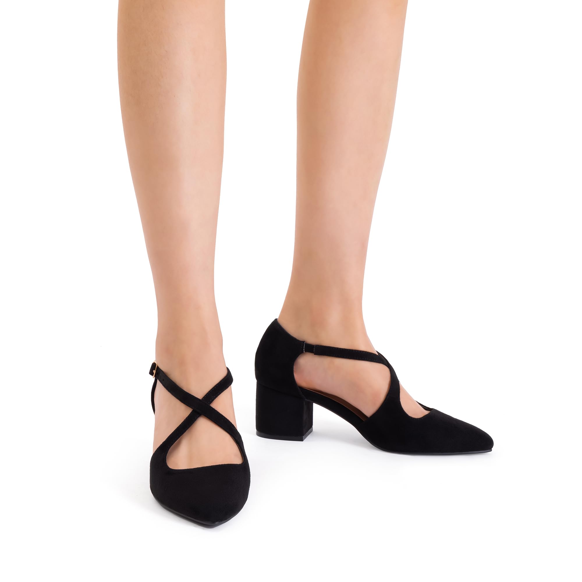 DREAM PAIRS Zapatos de tacón Cerrados para Mujer.